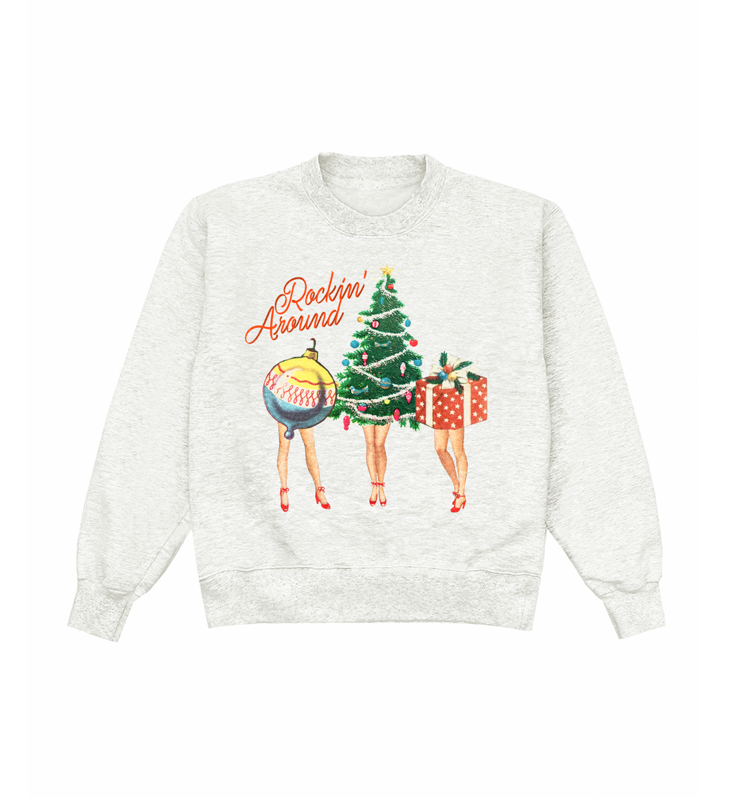 Rockin' Around Heather Crewneck