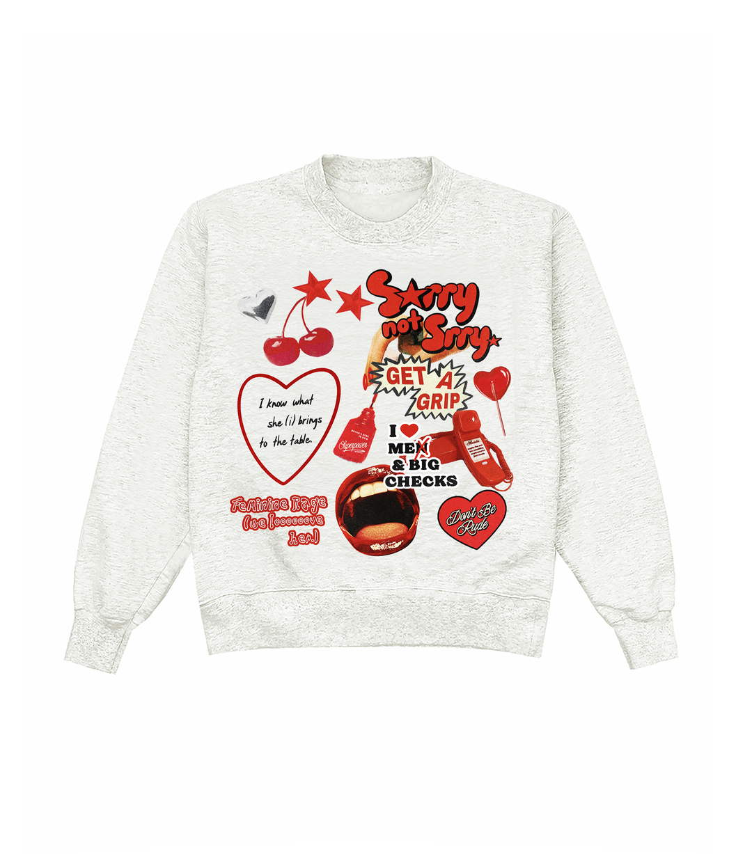 Valentine's Charms Heather Crewneck