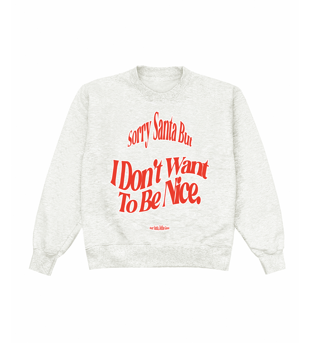 Sorry Santa Heather Red Crewneck