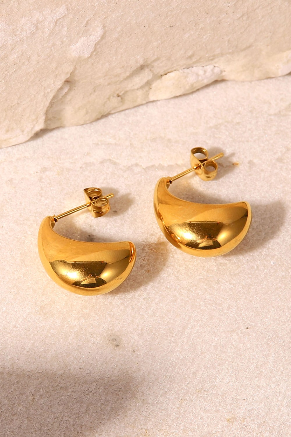 Stainless Steel C-Hoop Earrings – Shop Kristin Jones