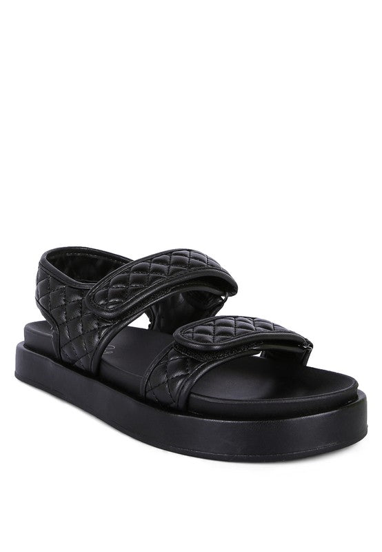 Here Black Sandals