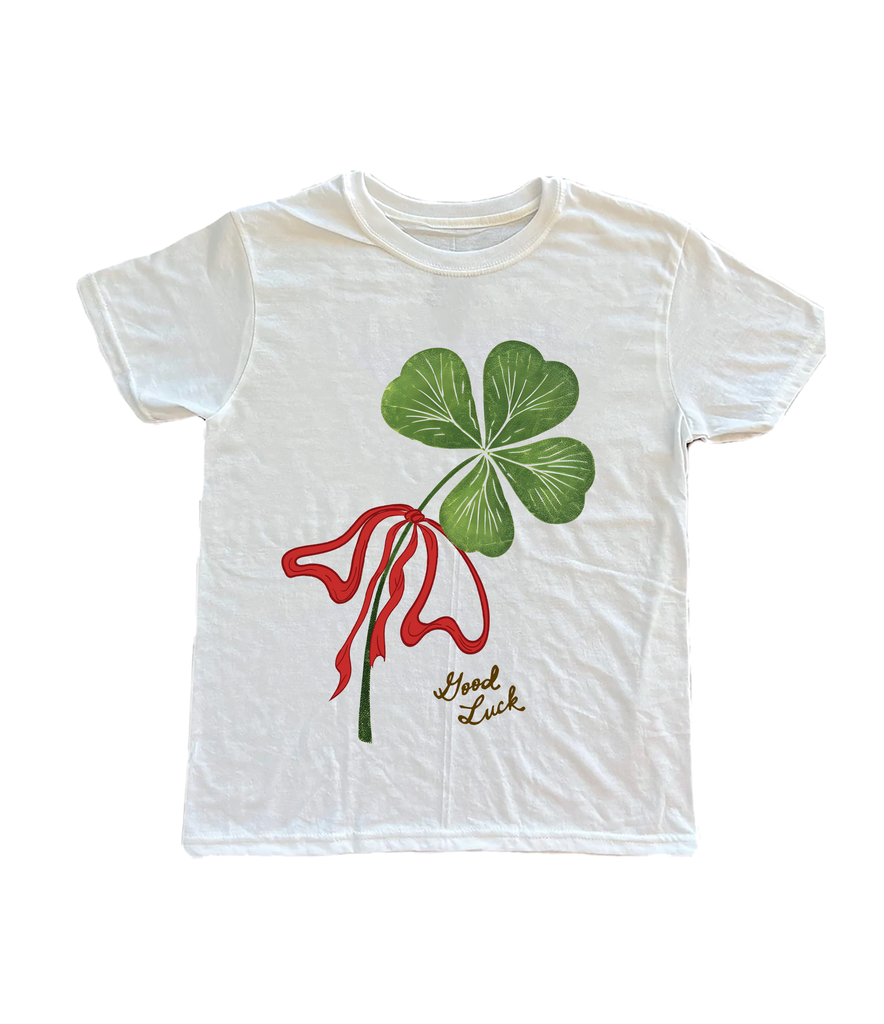 ★marie claire ★ Color Stitch Four Leaf Clover T-Shirt FourLeafB.jpg?v=1614022561