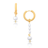 Weston Hoop Pearl Drop Earring