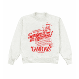 Sunday's In America In Red Heather Crewneck