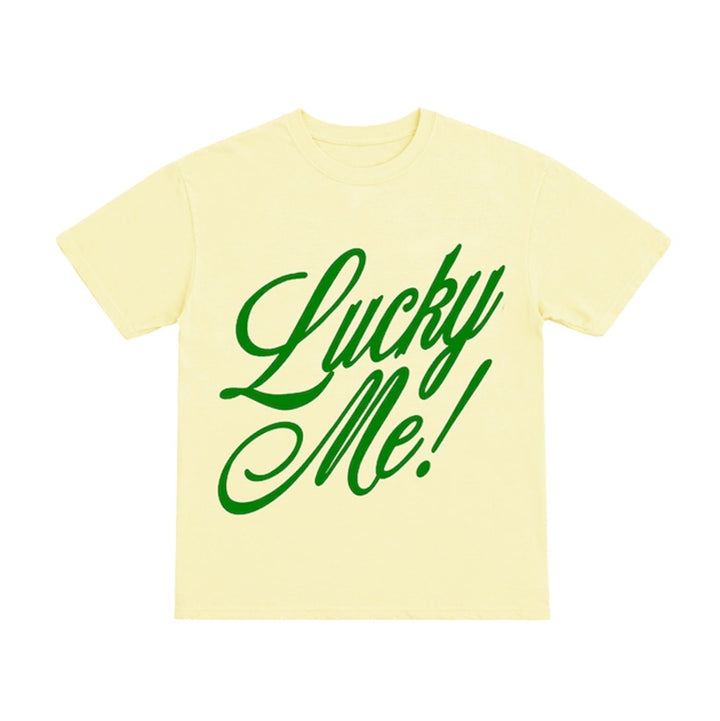 Yellow t-shirt with green &