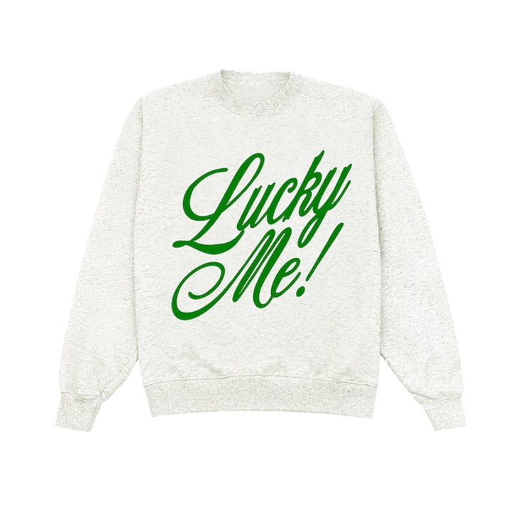 White sweatshirt with green &
