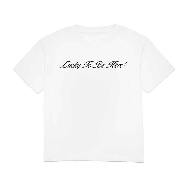 White t-shirt with &