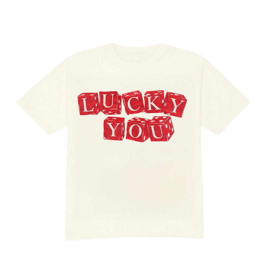 White t-shirt with red &