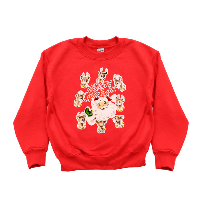 Santa's Reindeer Youth Crewneck