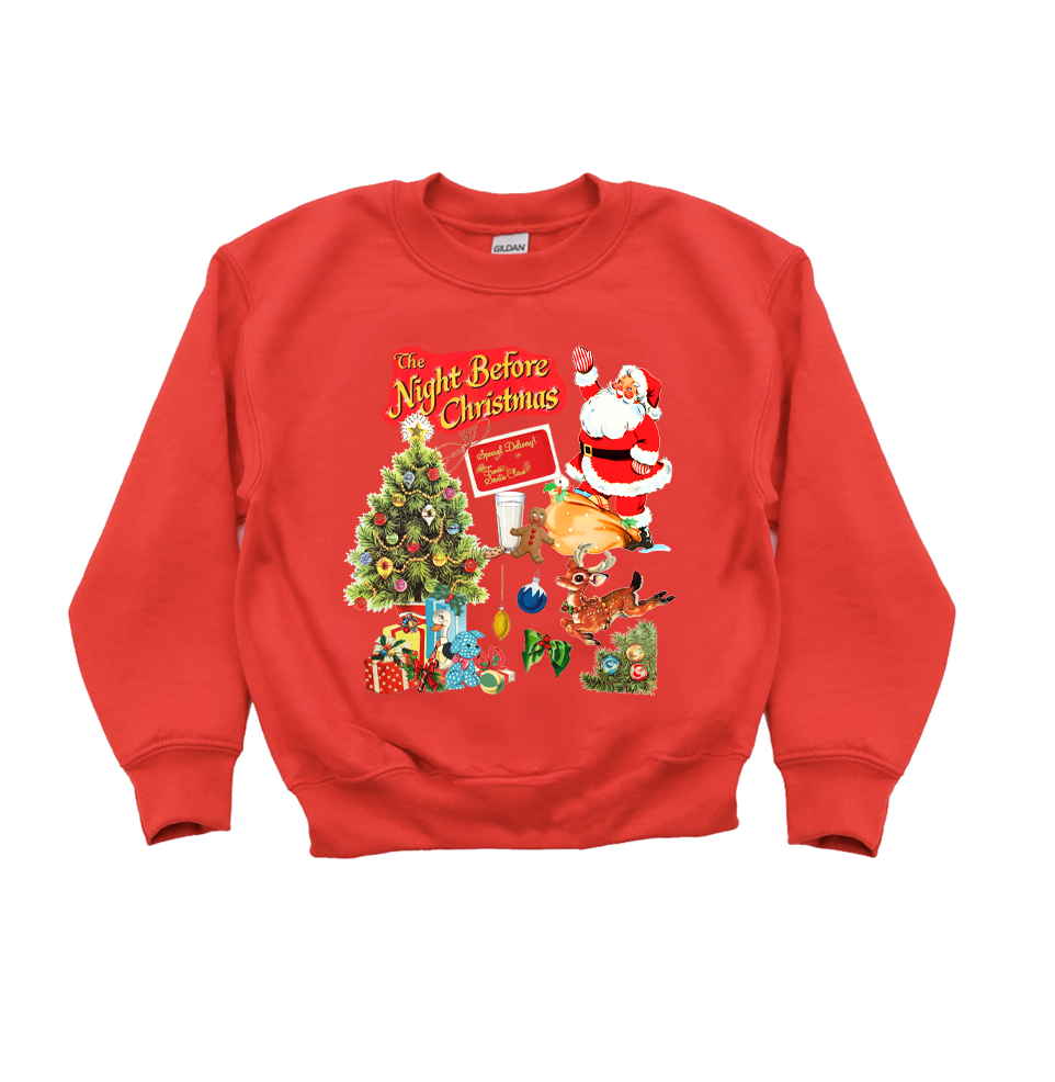 Night Before Christmas Youth Crewneck