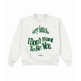 Sorry Santa Heather Green Crewneck