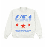 We Love A Little Bit Of Trouble Heather Crewneck