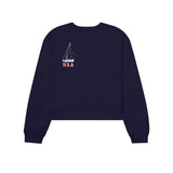 USA Sail Womens Cropped Crew
