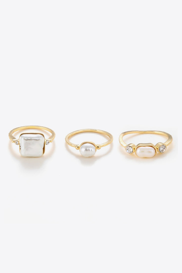 Luna Pearl Ring Set