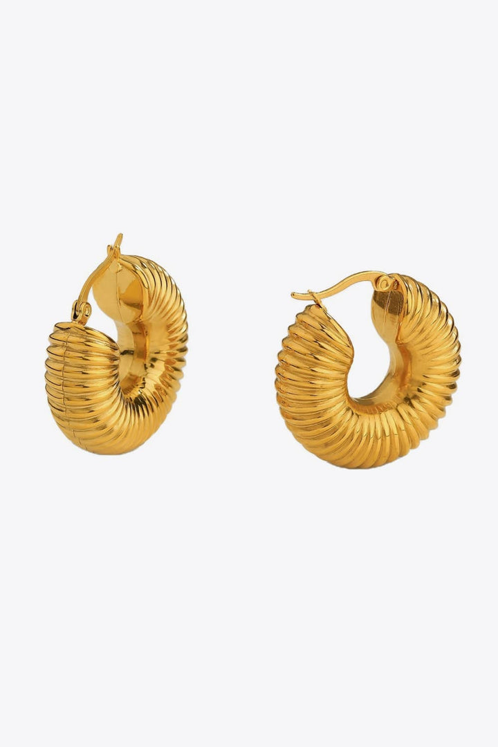 Mira Ribbed Hoop Earrings